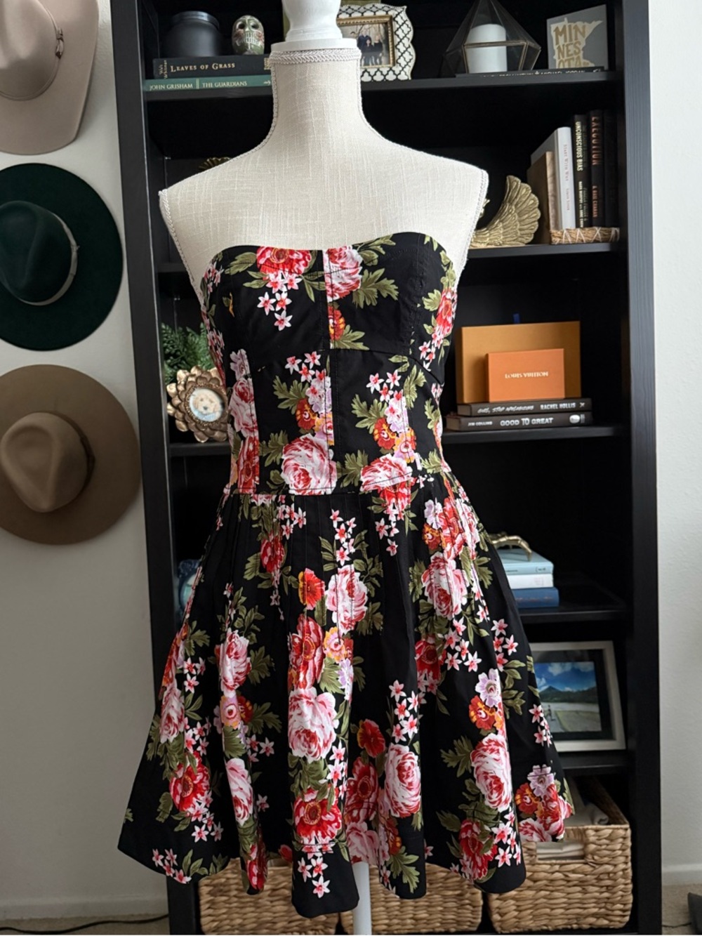 Maeve Strapless Floral Mini Dress